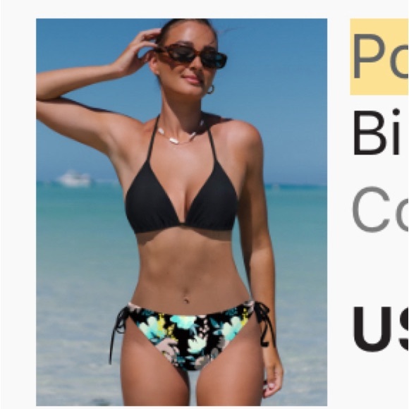 Popvil bikinis and top. NWT. Size Medium - Picture 5 of 8